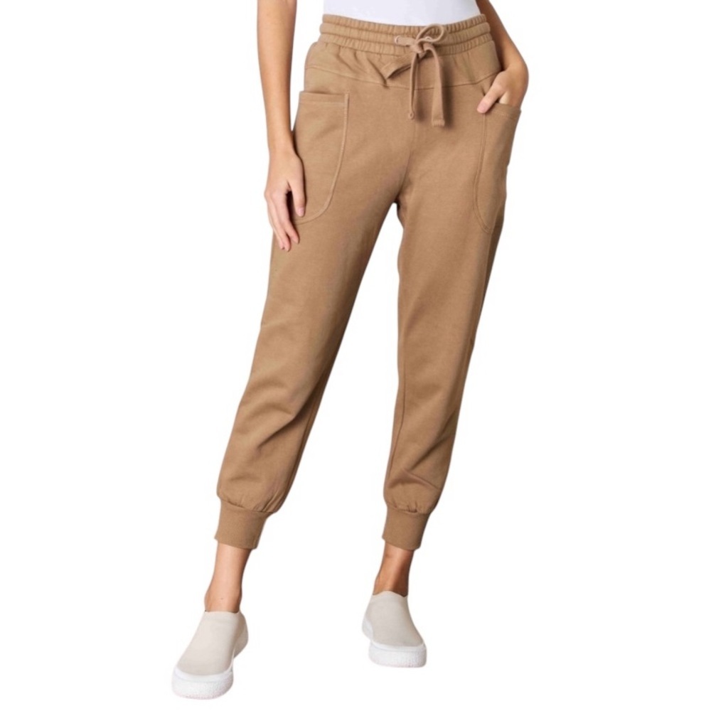 NWT Risen Los Angeles High Rise Relaxed Joggers in Mocha - Size XL